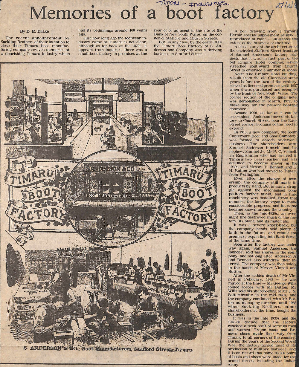 Memories of a boot factory