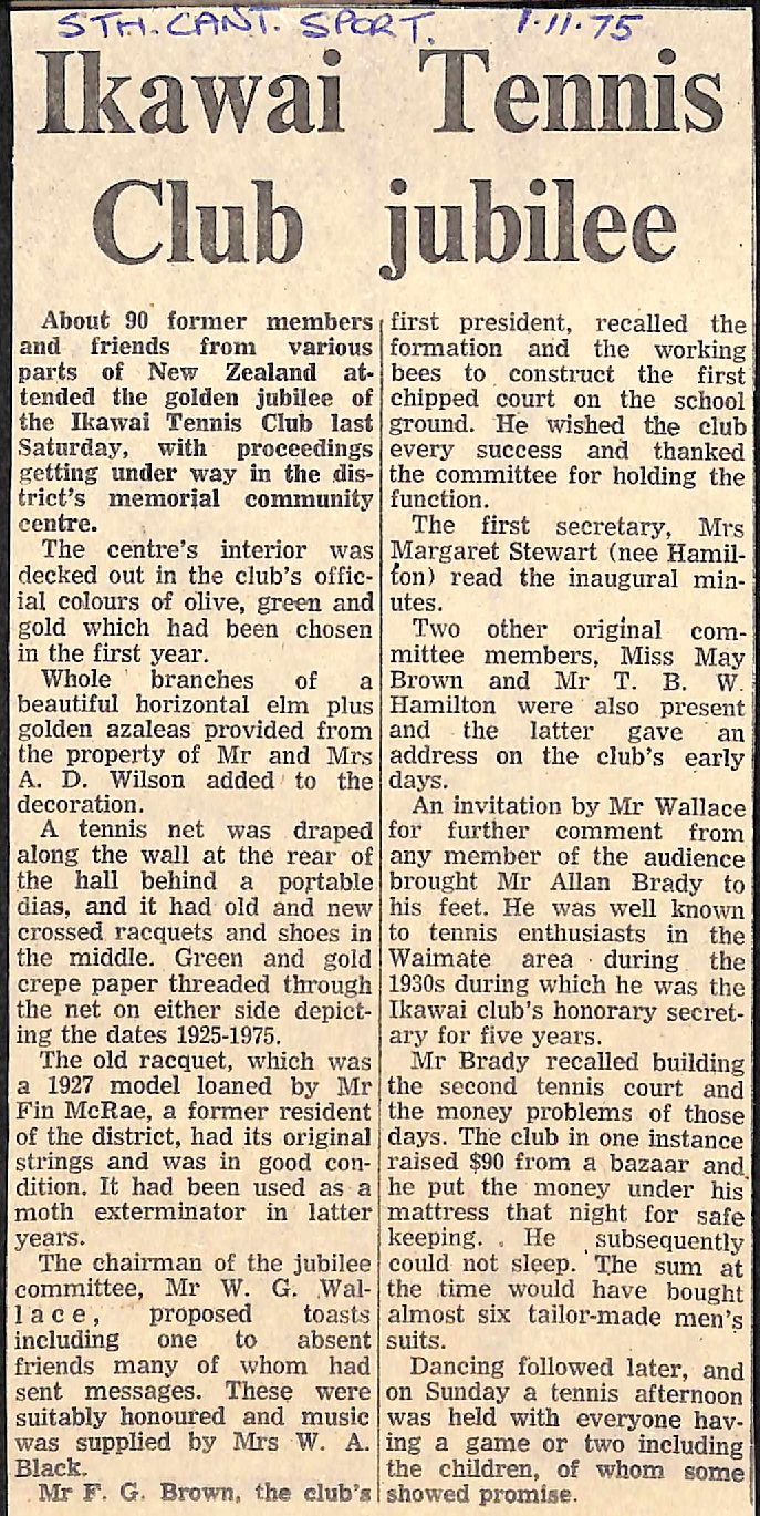 Ikawai Tennis Club jubilee