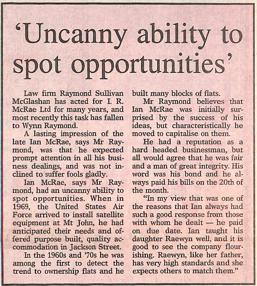  'Uncanny abilty to spot opportunities'
