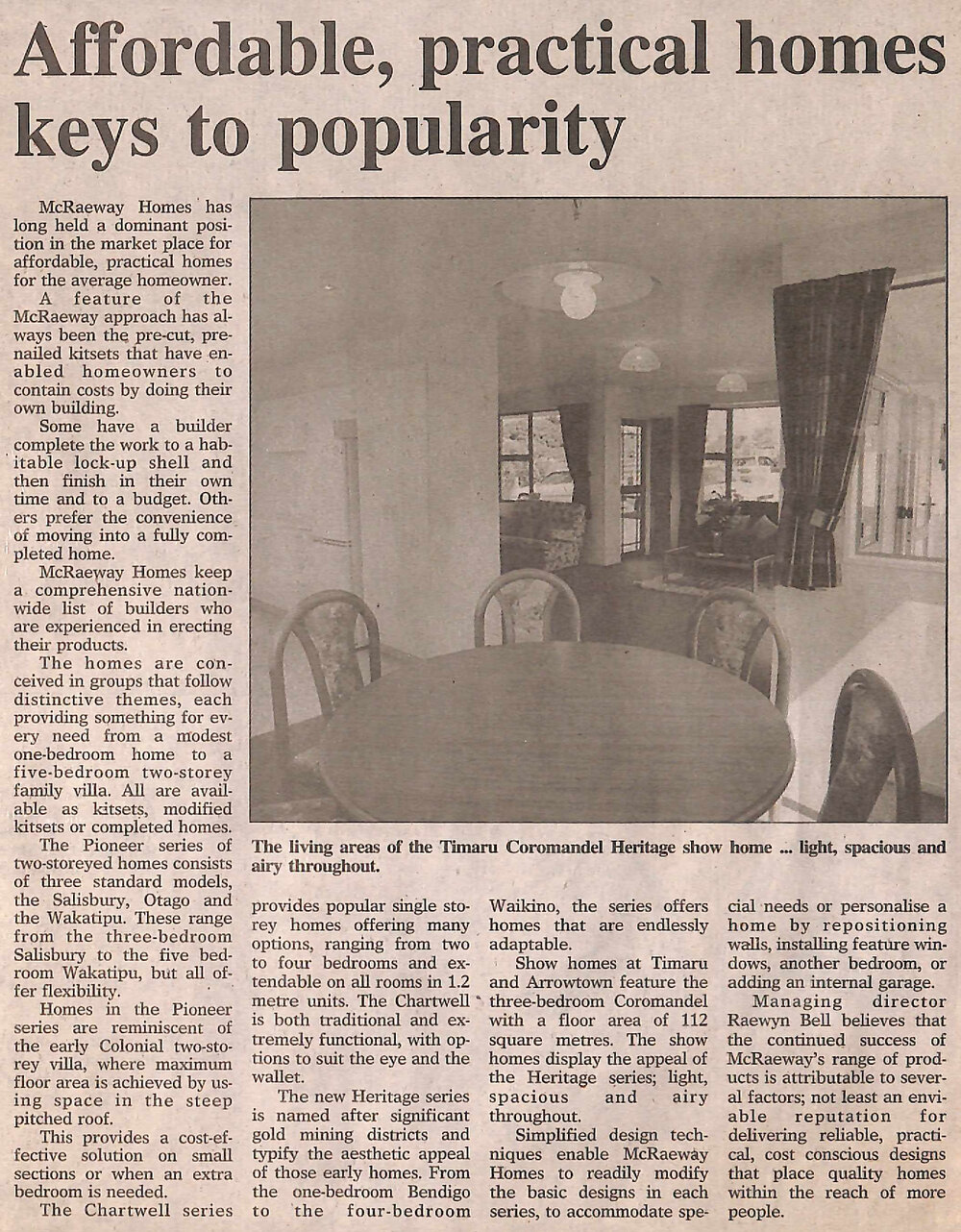 Affordable, practical homes keys to popularity