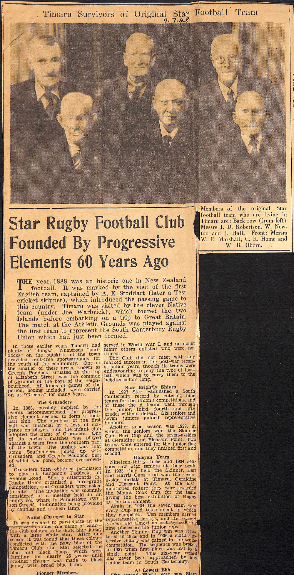 Star Rugby Football Club Founded By Progressive Elements 60 Years Ago ...