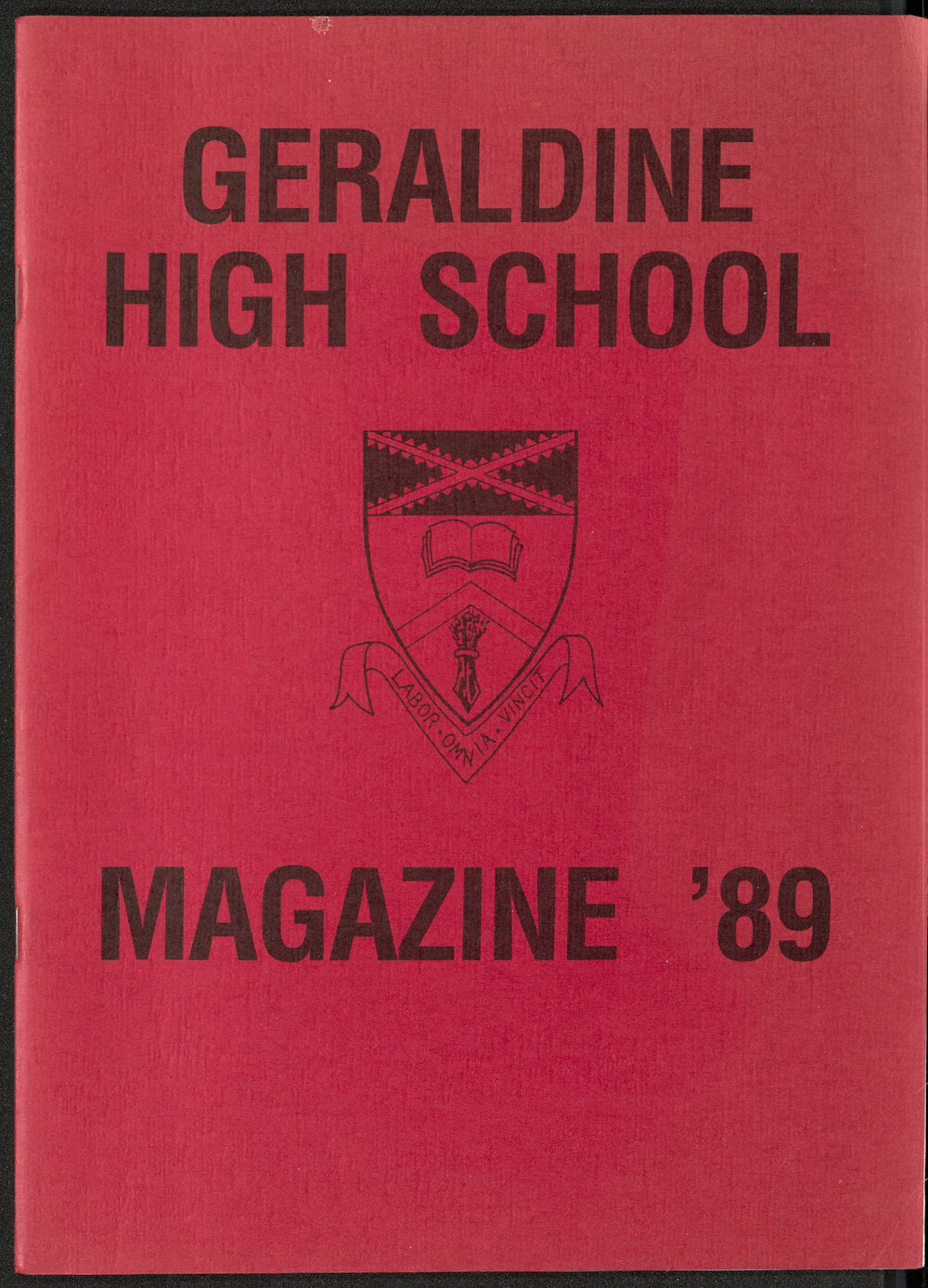 Geraldine High School magazine 1989