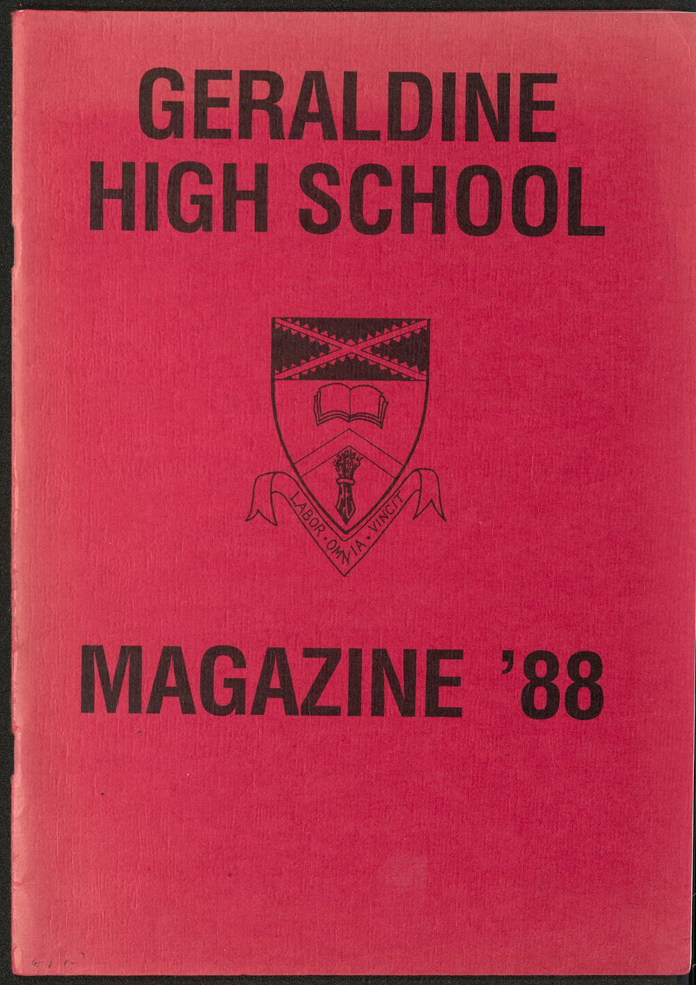 Geraldine High School magazine 1988