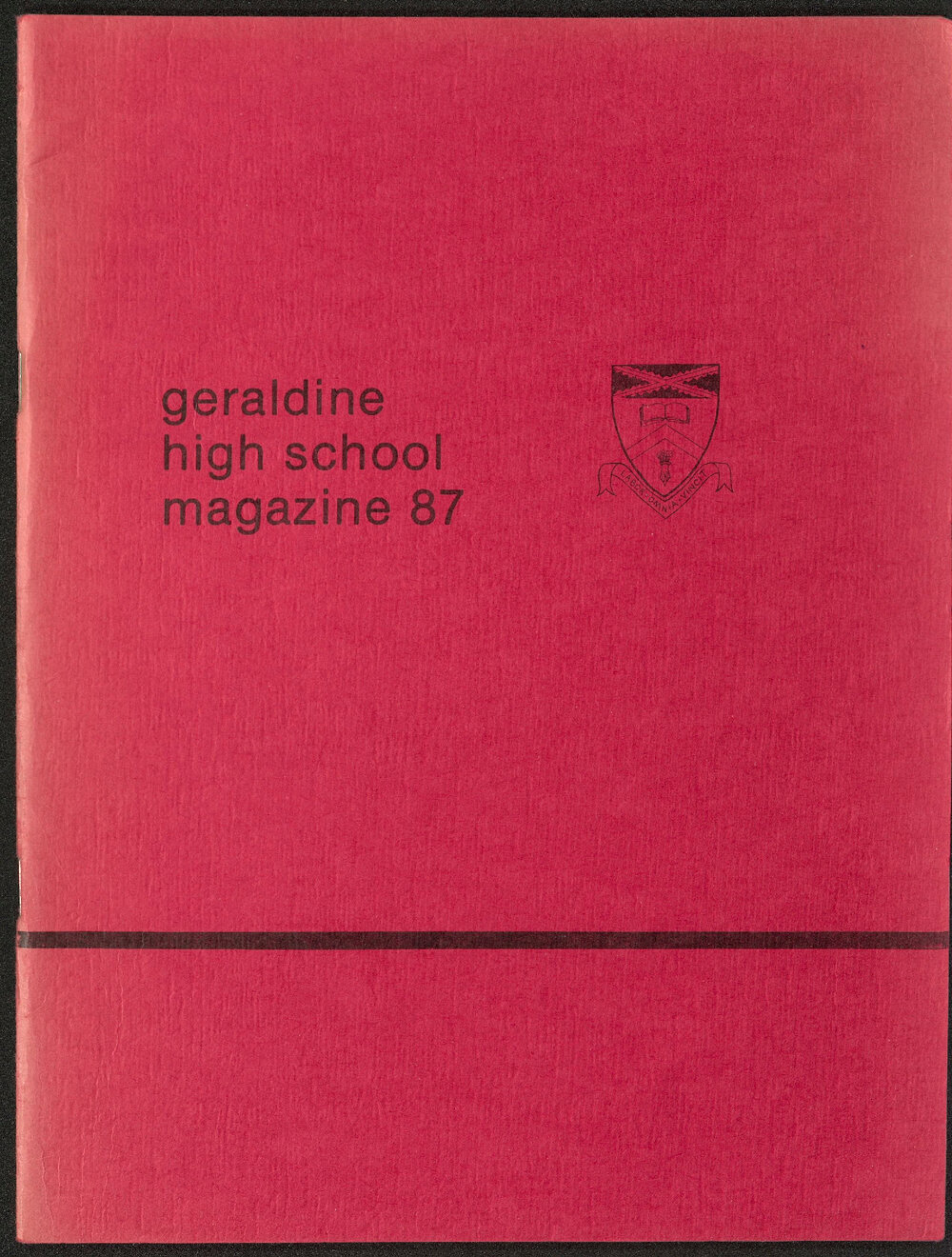 Geraldine High School magazine 1987