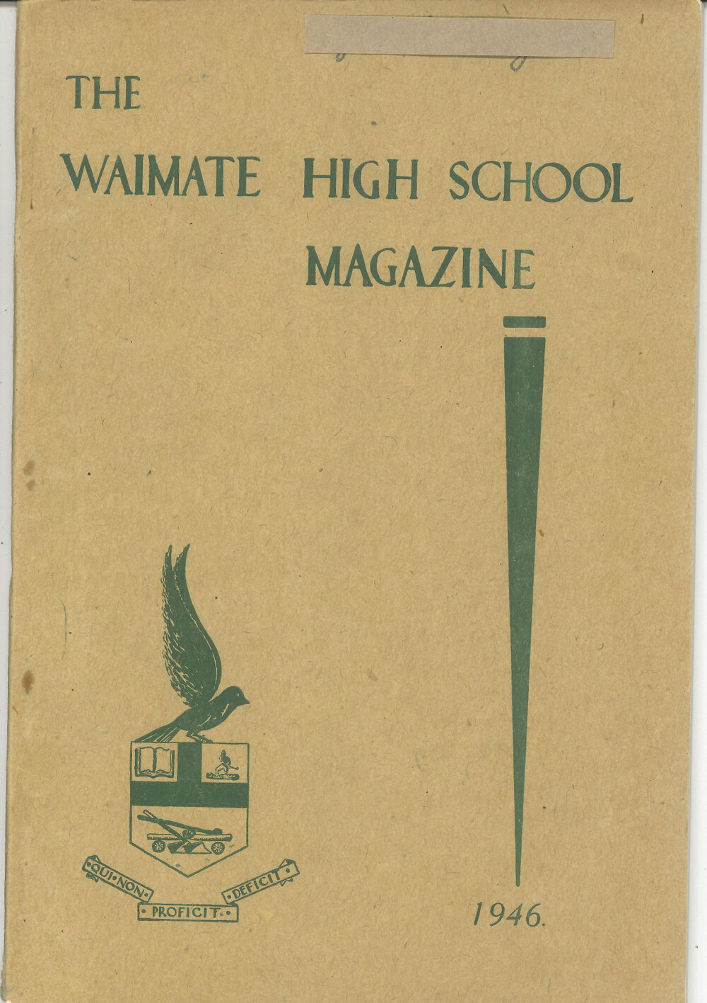 The Waimate High School magazine 1946