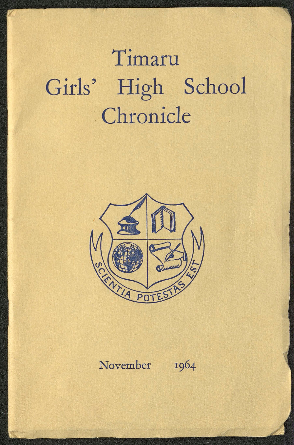 Timaru Girls' High School Chronicle 1964