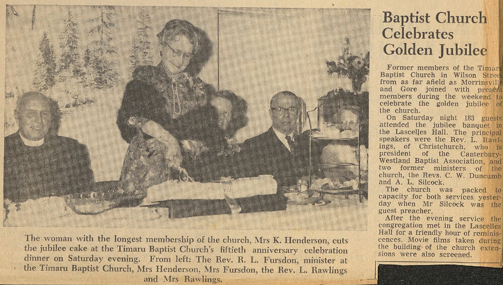 Baptist Church Celebrates Golden Jubilee