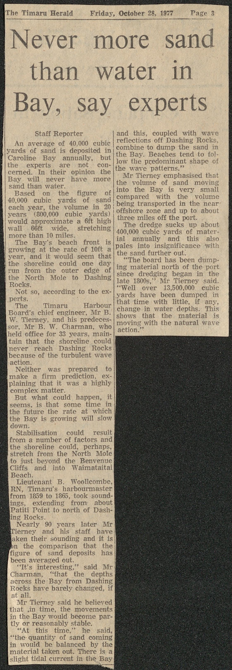 Never more sand than water in Bay, say experts