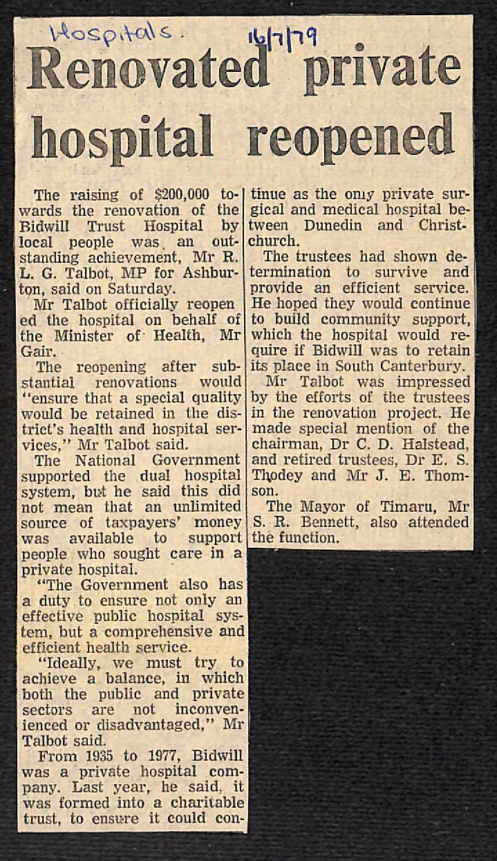 Renovated private hospital reopened