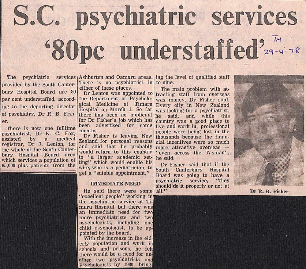 SC psychiatric services '89pc understaffed'