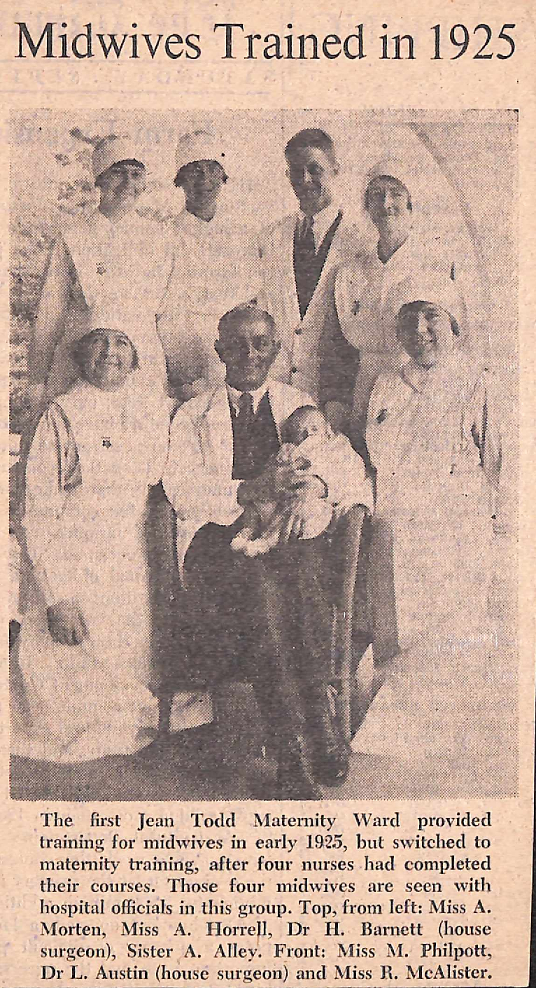 Midwives trained in 1925