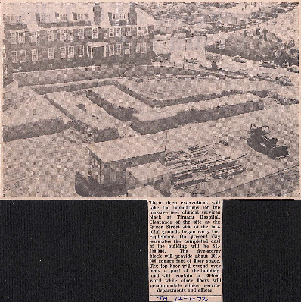 These deep excavations will take the foundations for the massive new clinical services block at Timaru Hospital