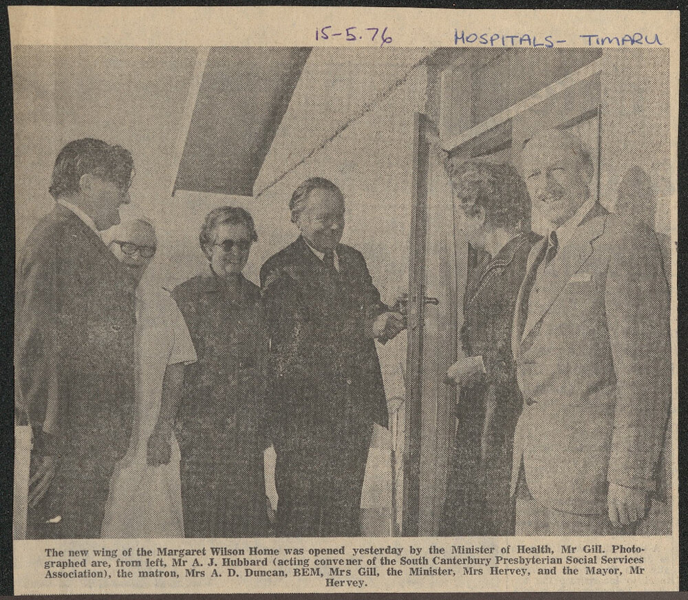 The new wing of the Margaret Wilson Home was opened yesterday 