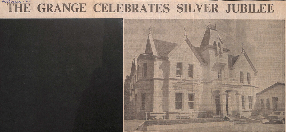 The Grange Celebrates Silver Jubilee: Hospital Board grasped rare opportunity in 1951