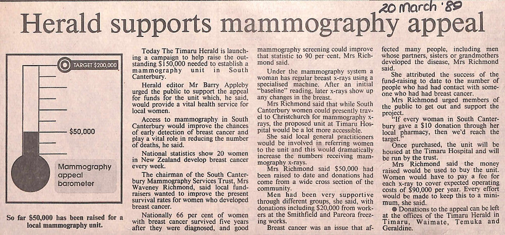 Herald supports mammography appeal