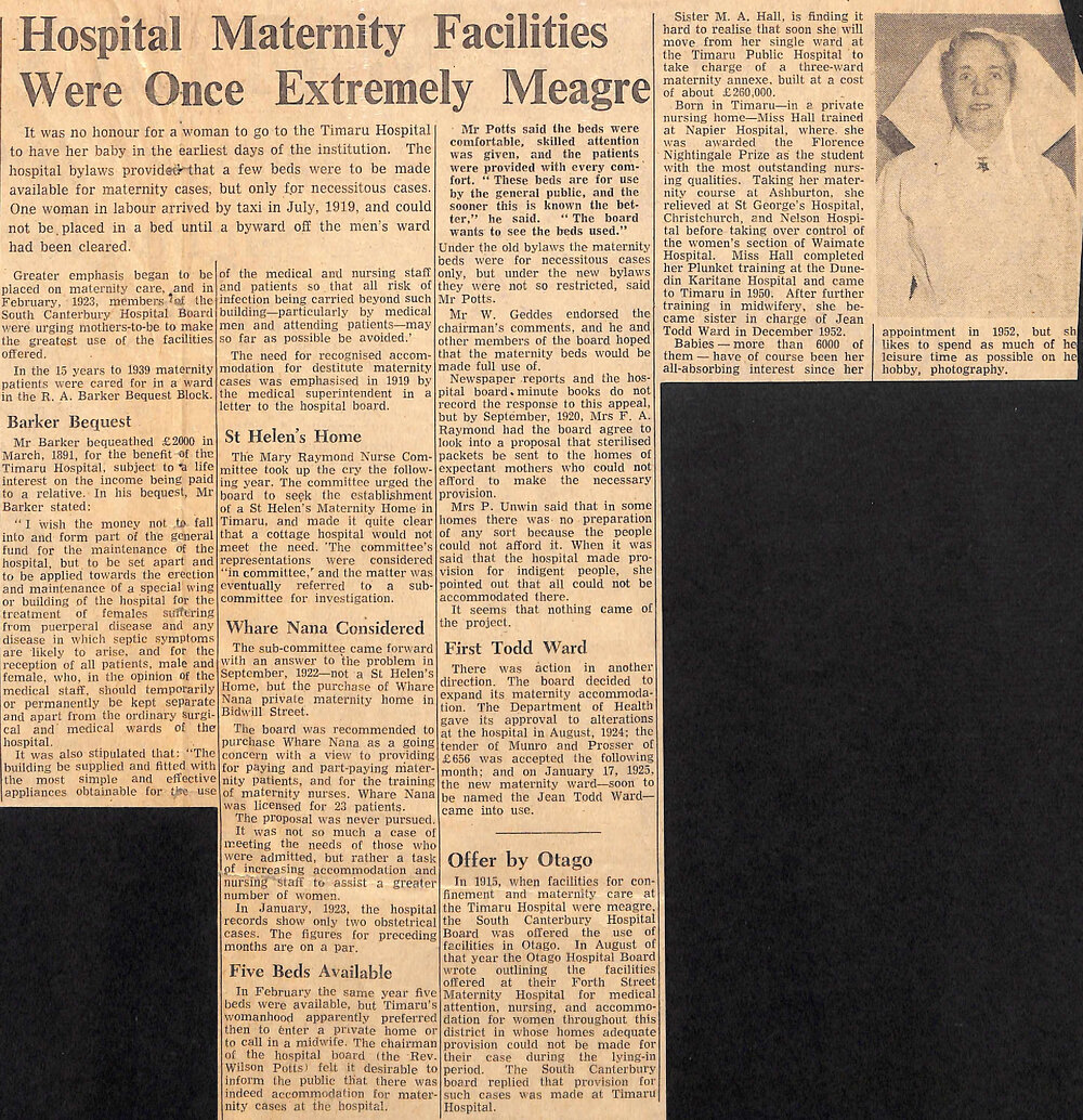 Hospital Maternity Facilities Were Once Extremely Meagre