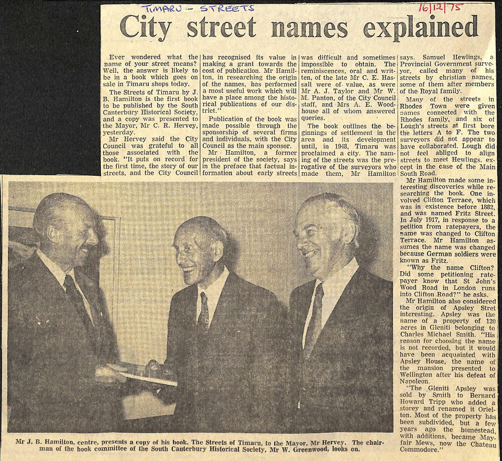 City street names explained