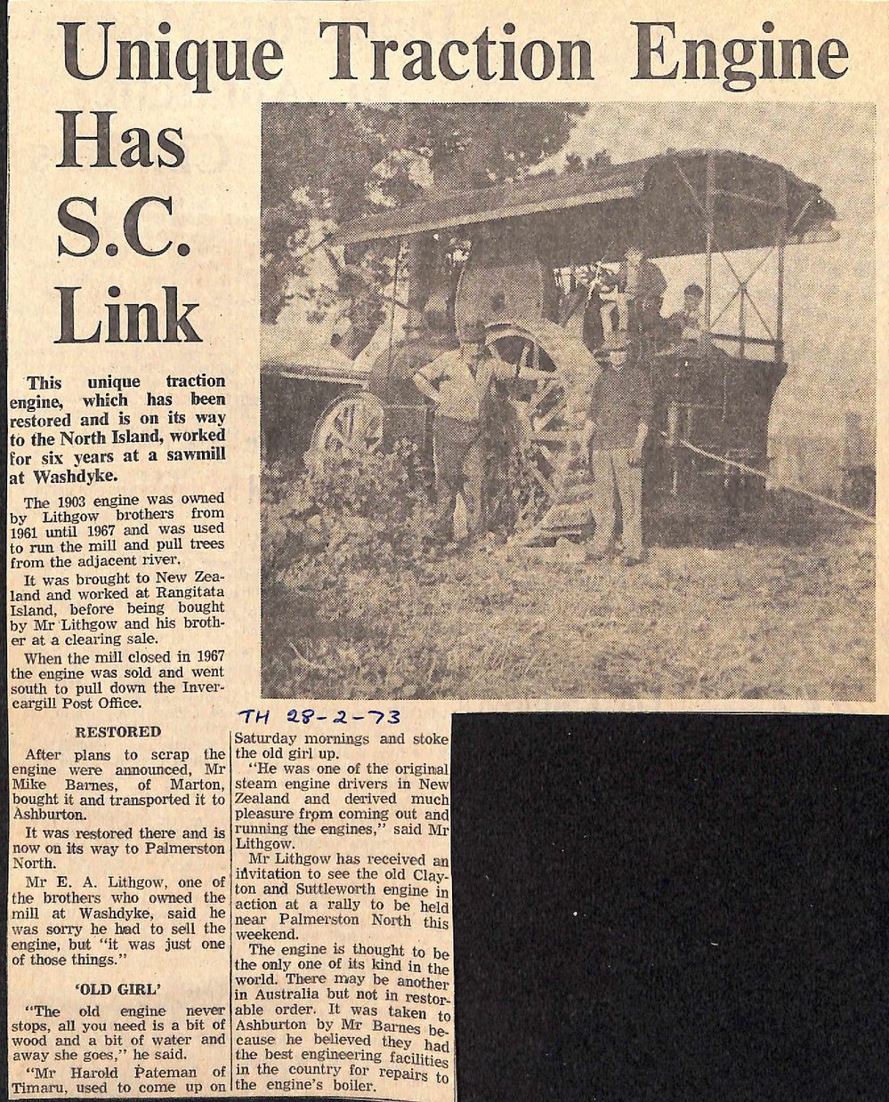 Unique Traction Engine Has SC Link