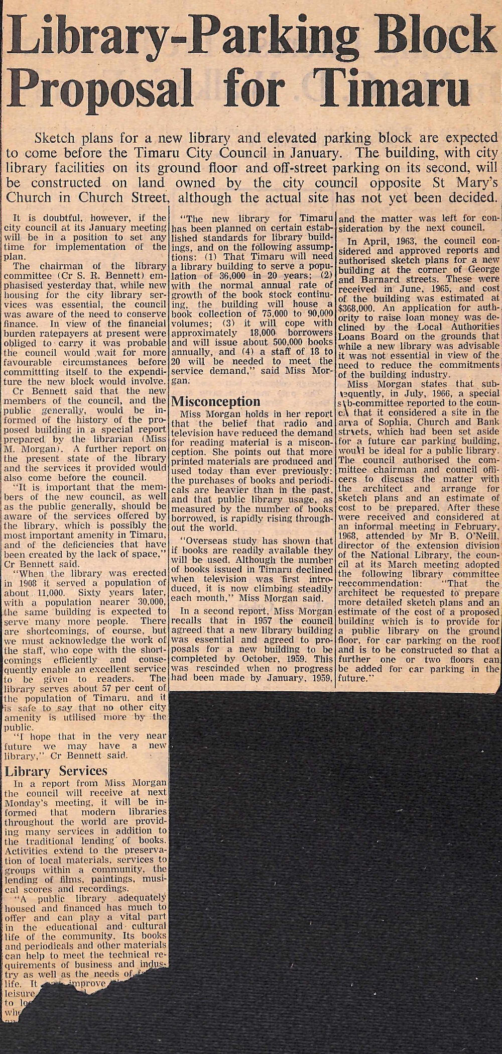 Library-Parking Block Proposal for Timaru