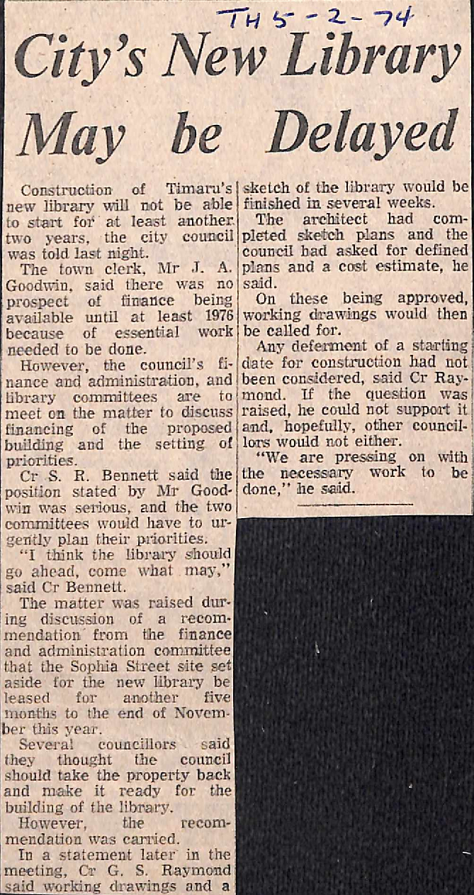 City's New Library May be Delayed