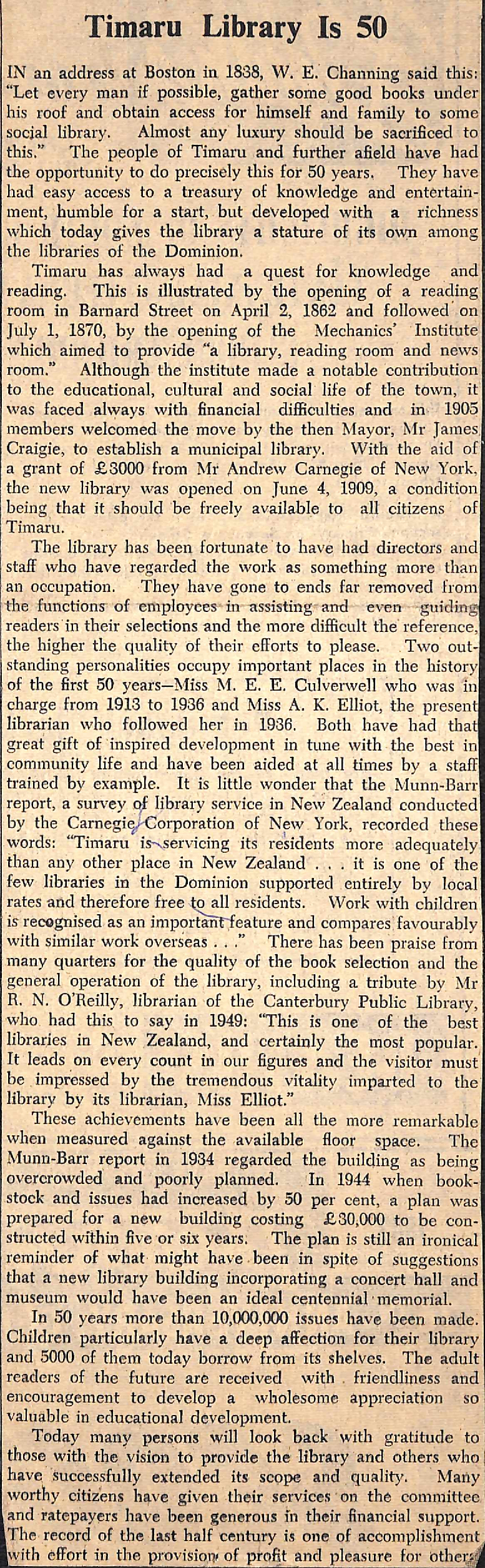 Timaru Library is 50