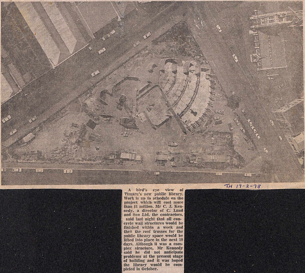 A bird's eye view of Timaru's new public library