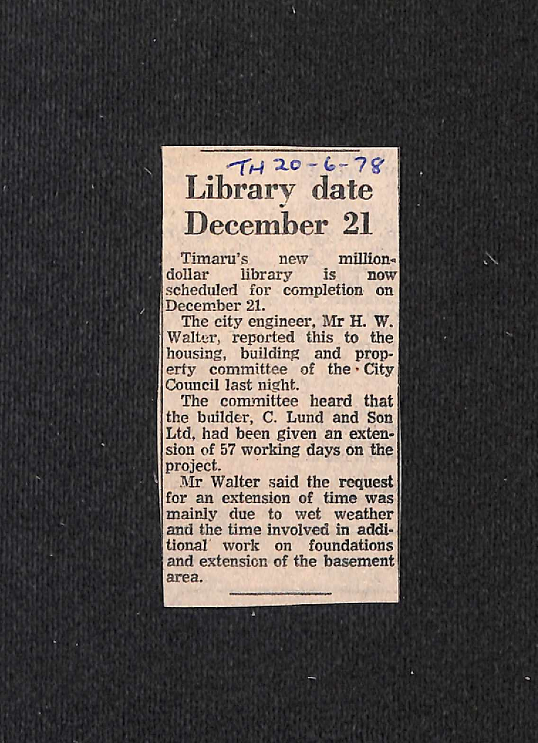 Library date December 21