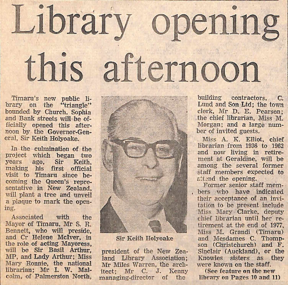 Library opening this afternoon