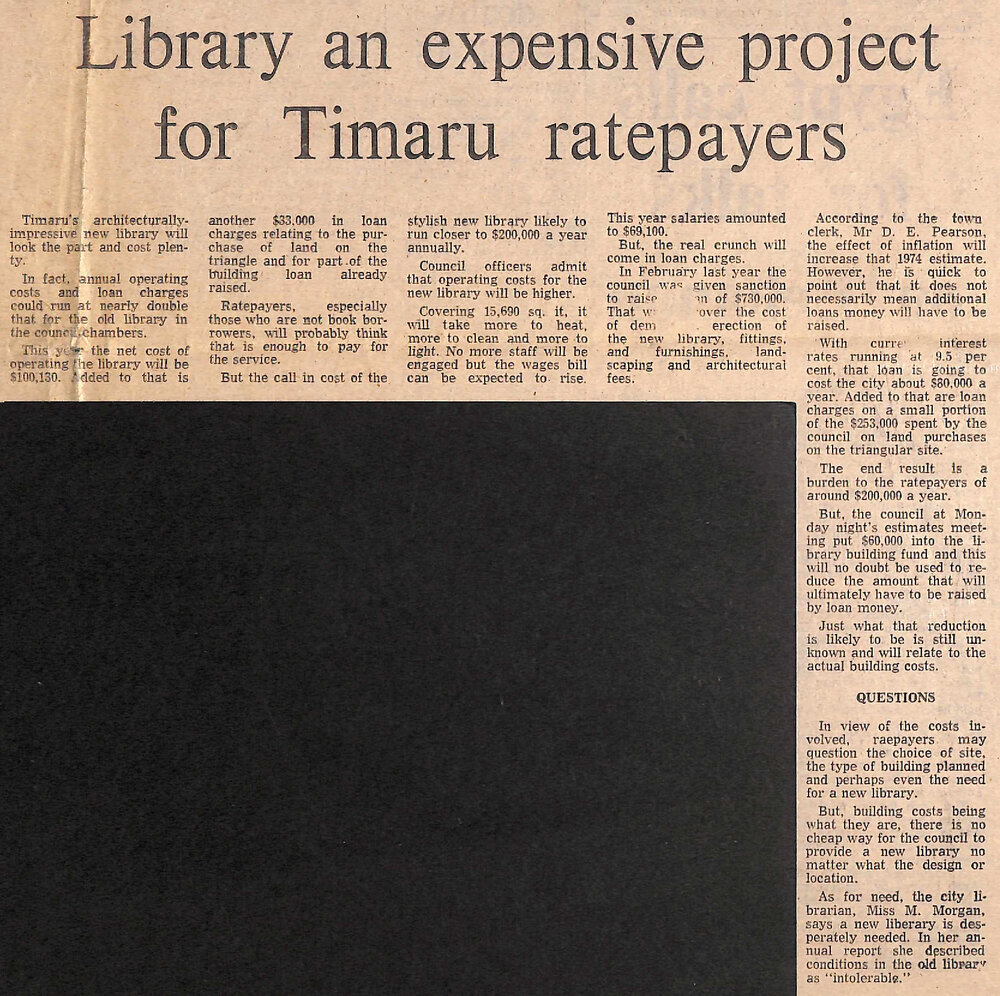 Library an expensive project