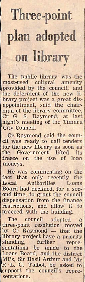 Three-point plan adopted on library