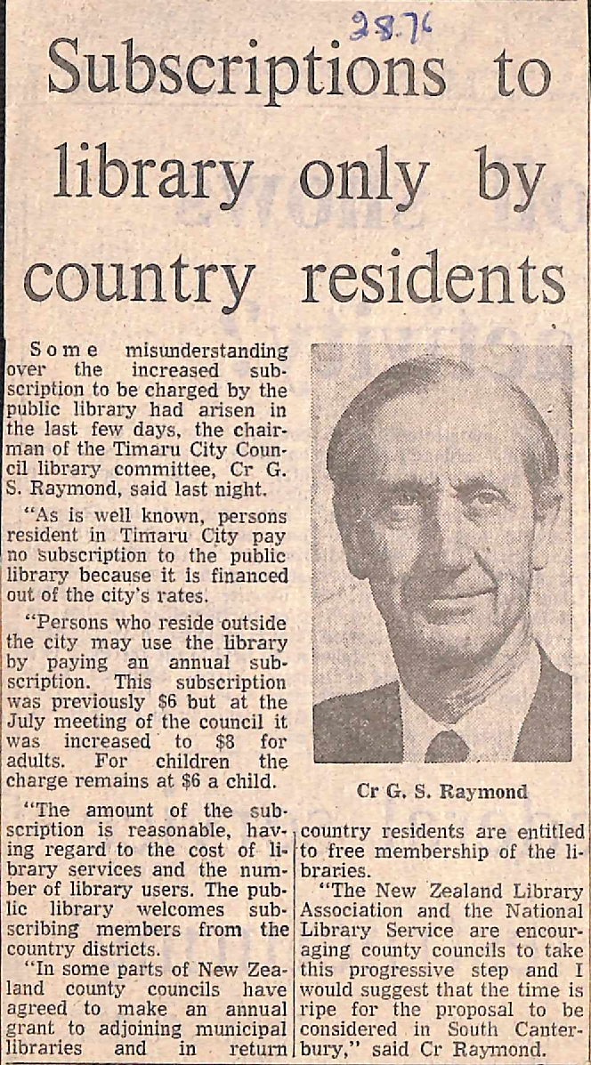 Subscriptions to library only by country residents