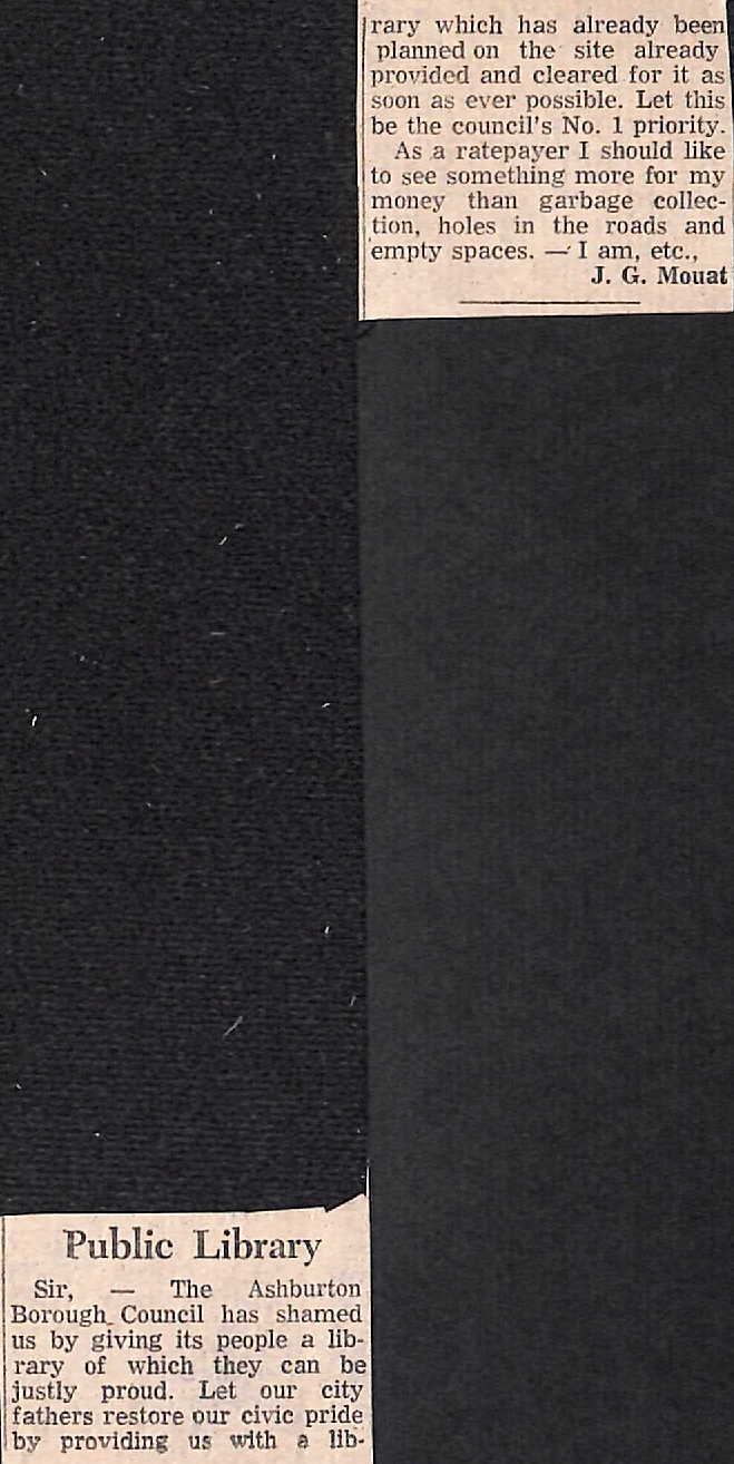 Letter to the editor: Public Library