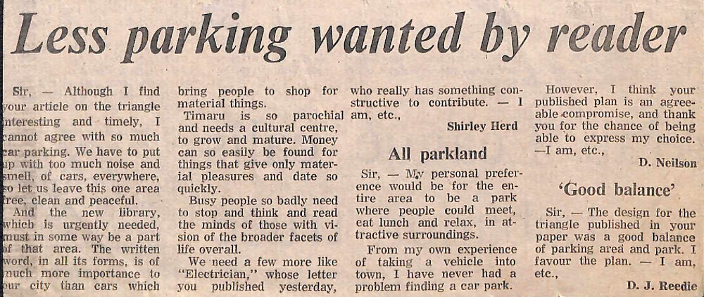 Letters to the editor: Less parking wanted by reader