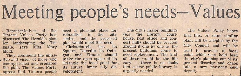 Meeting people's needs- Values