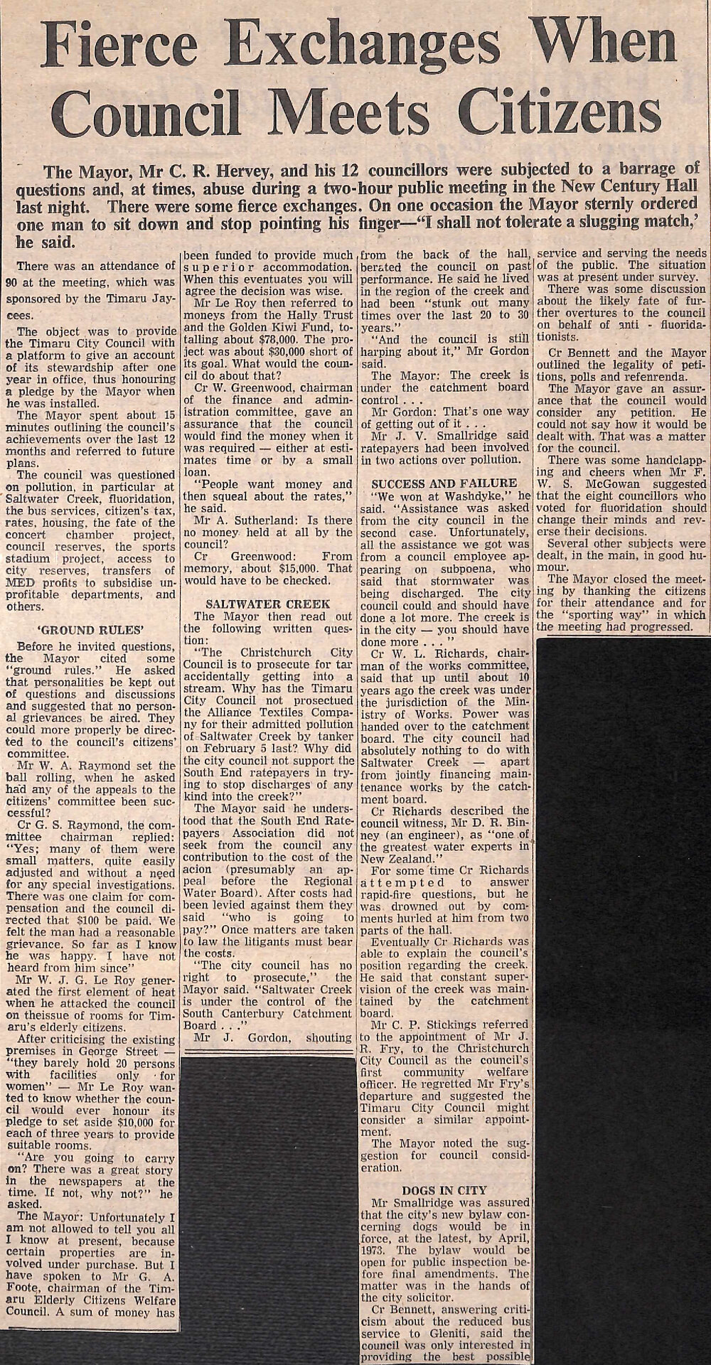 Fierce Exchanges When Council Meets Citizens