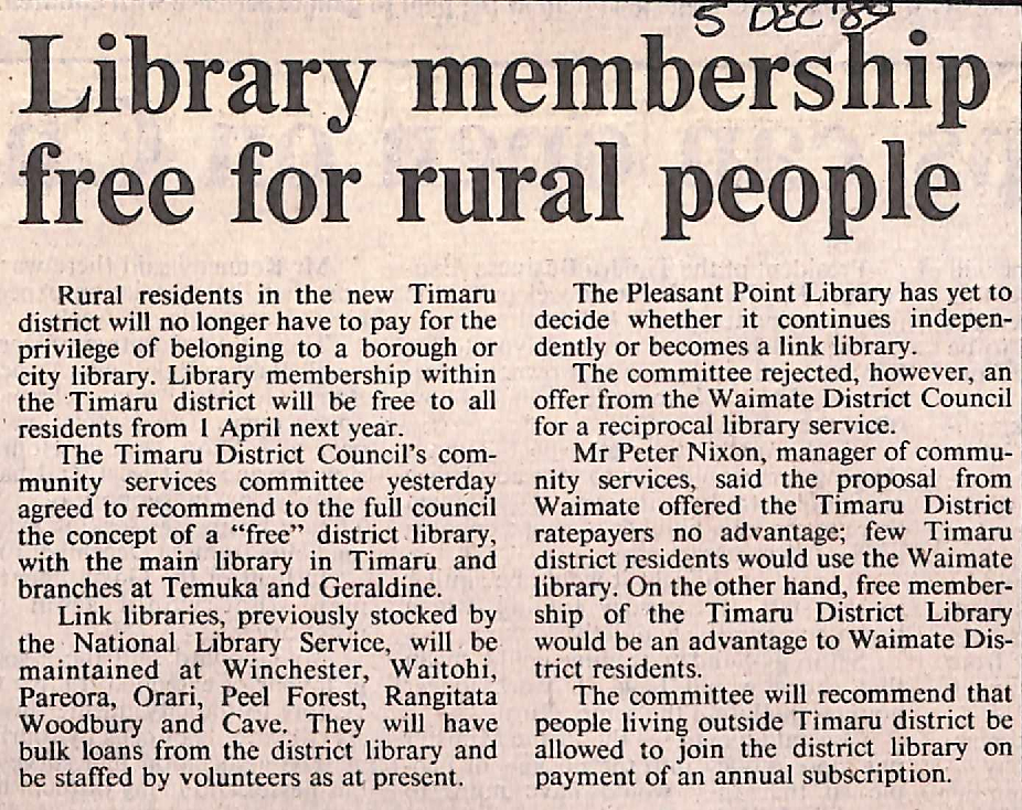 Library membership free for rural people