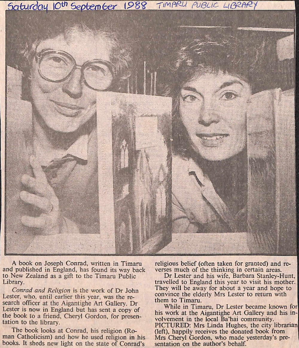 A book on Joseph Conrad, written in Timaru&hellip;