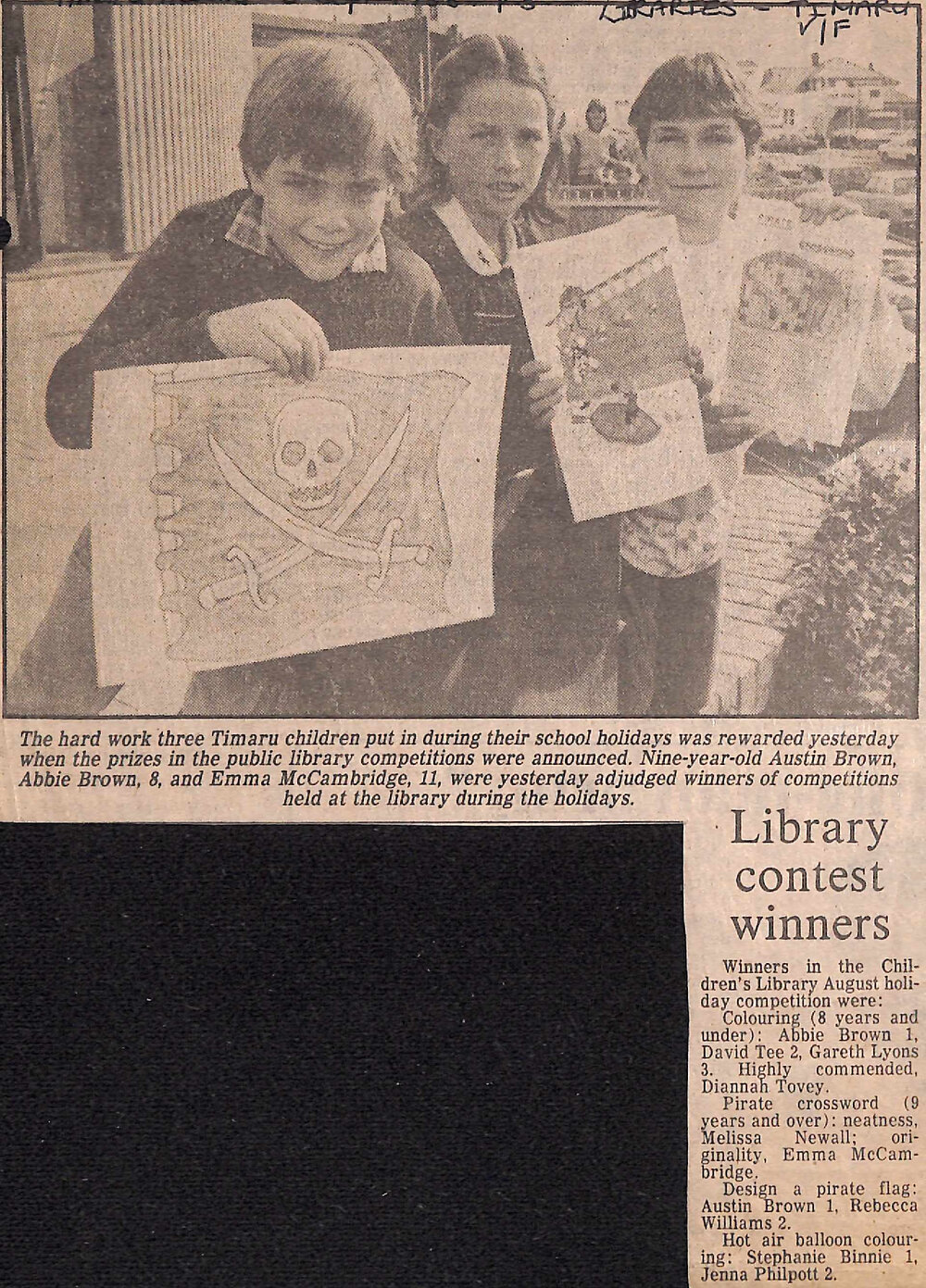 Library contest winners