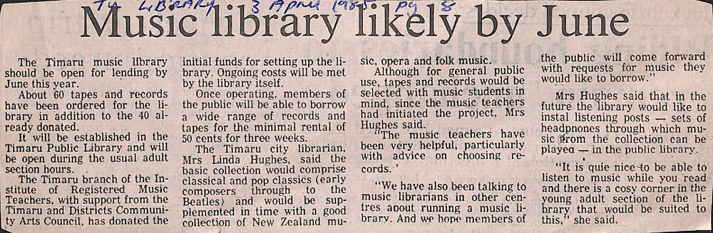 Music library likely by June