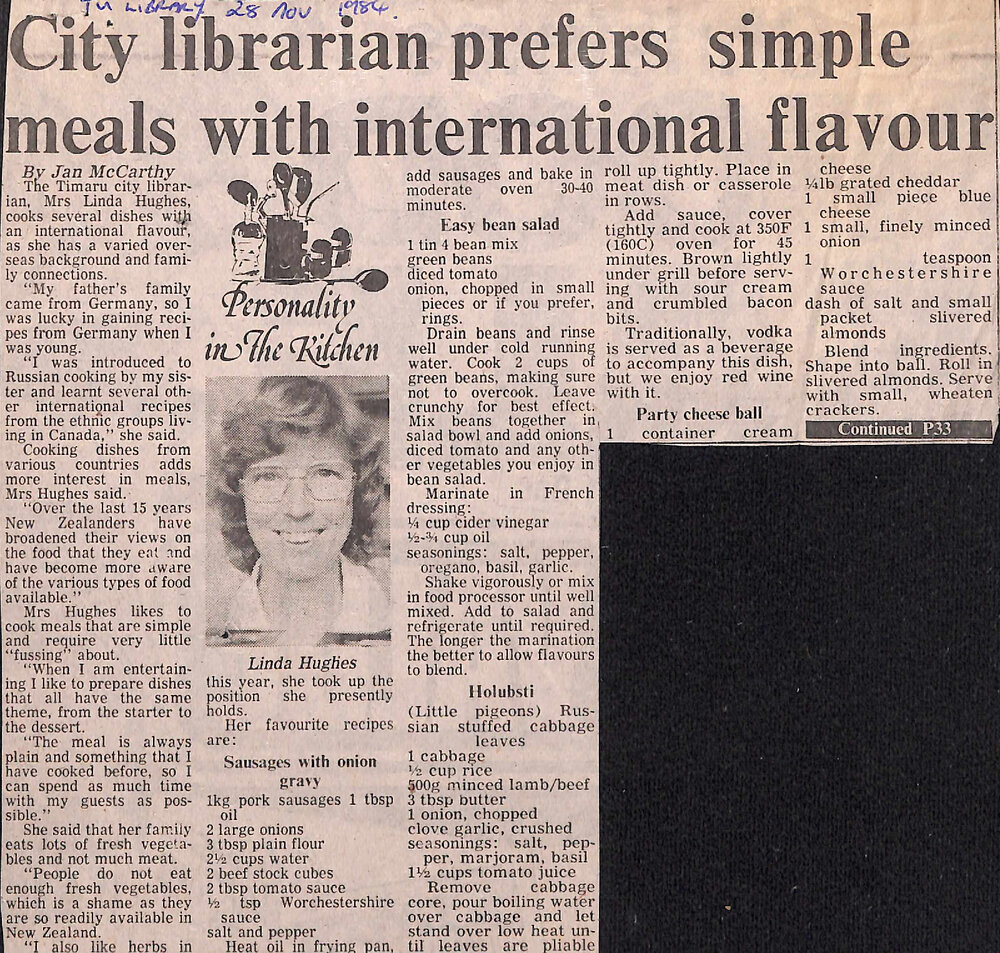 City librarian prefers simple meals with international flavour