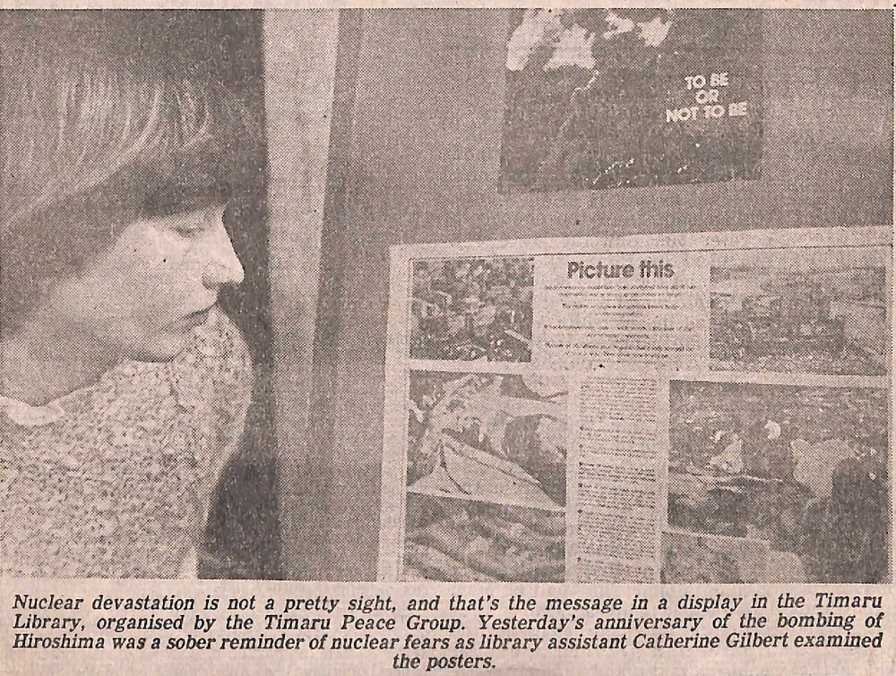 Nuclear devastation is not a pretty sight, and that's the message in a display in the Timaru Library