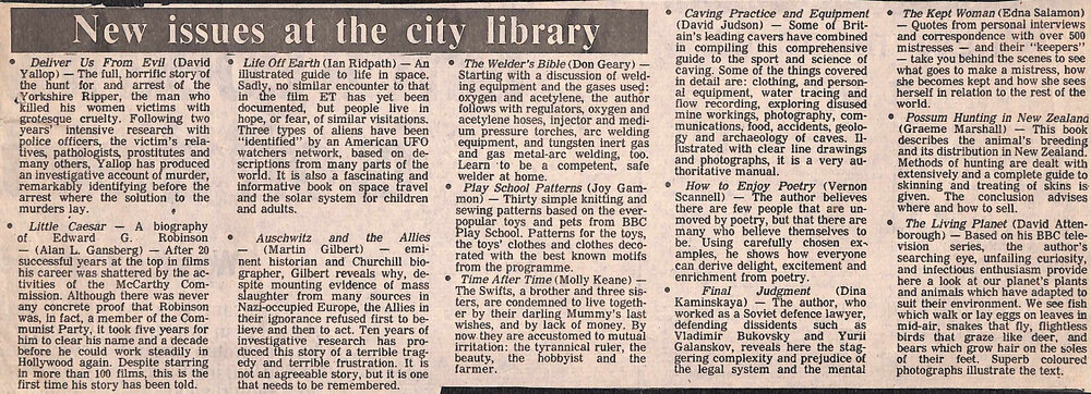 New issues at city library