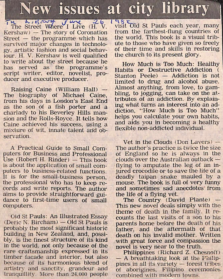 New issues at city library