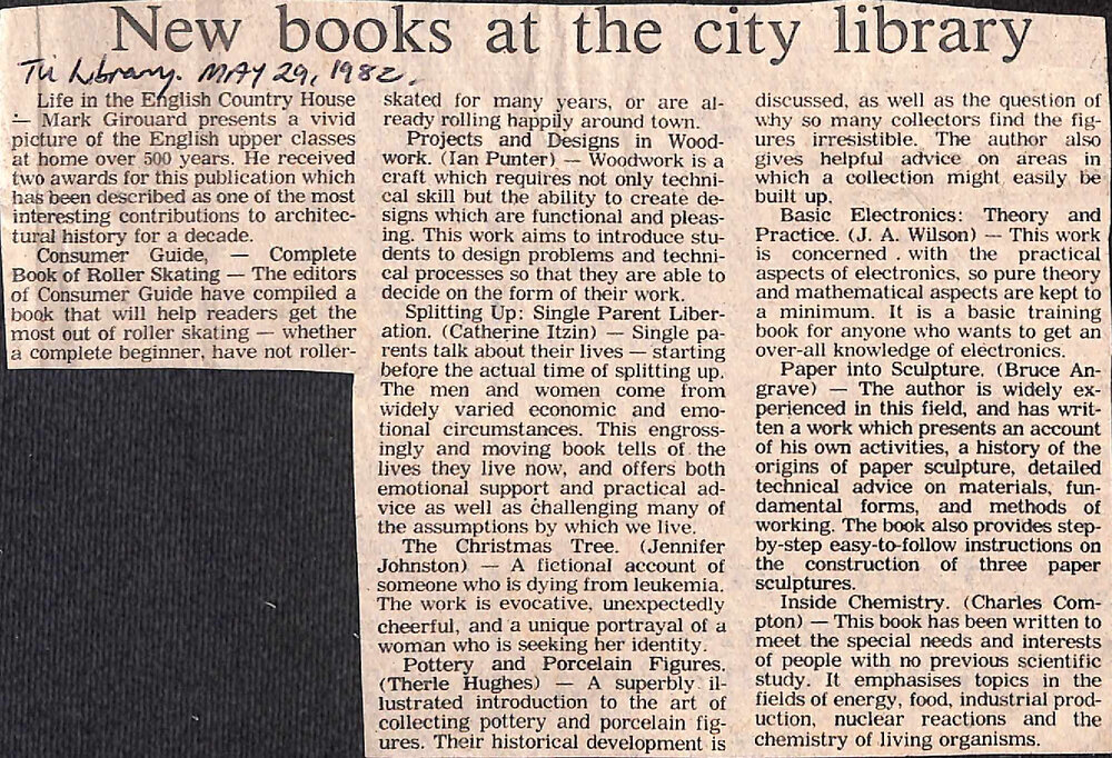 New books at the city library