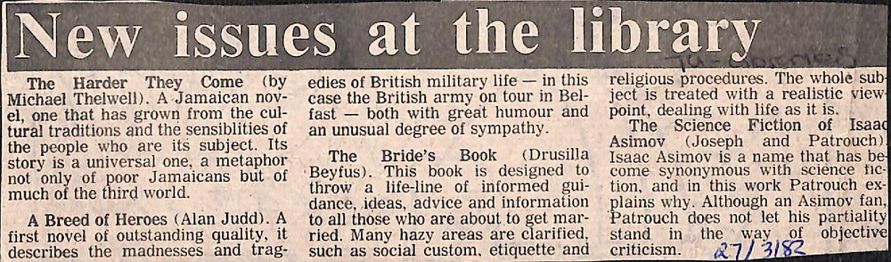 New issues at the library