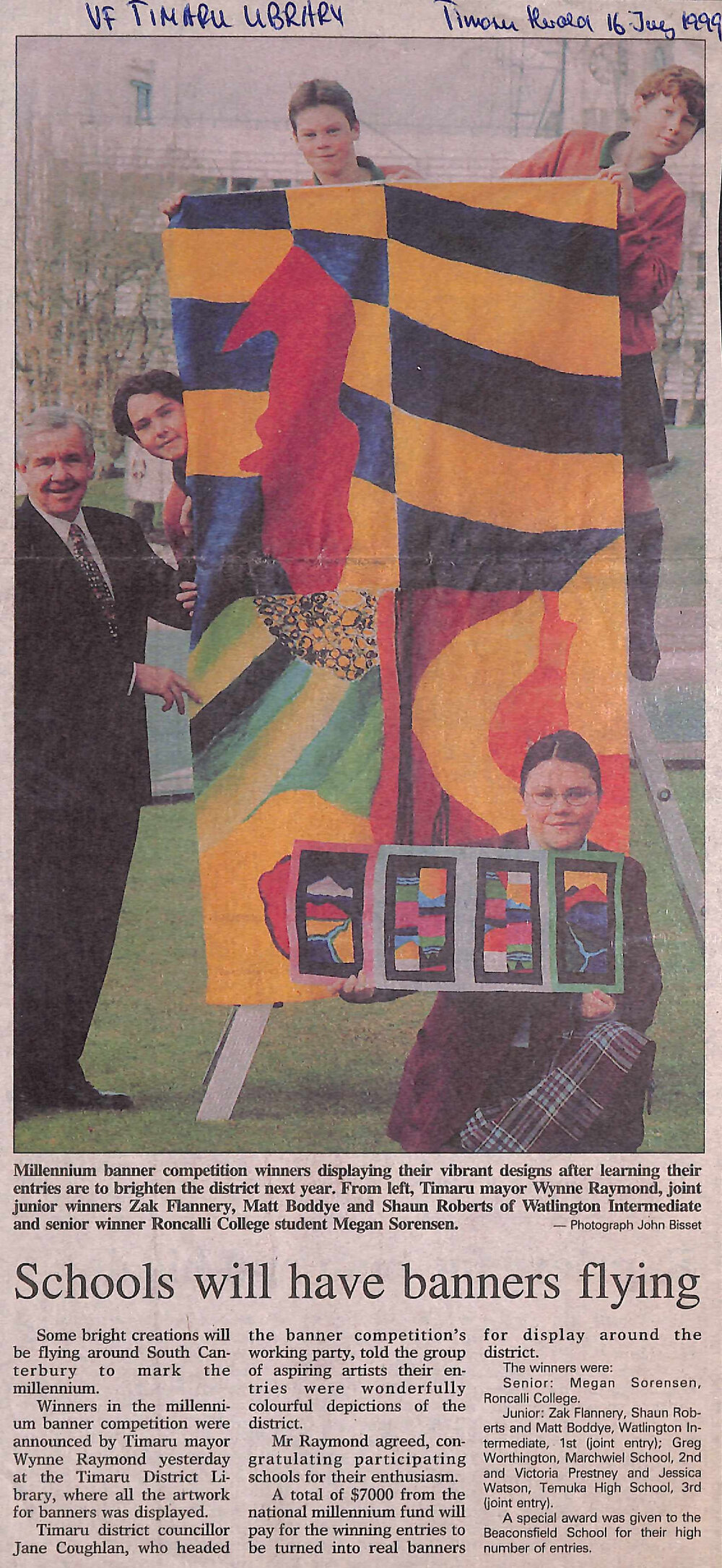 Schools will have banners flying