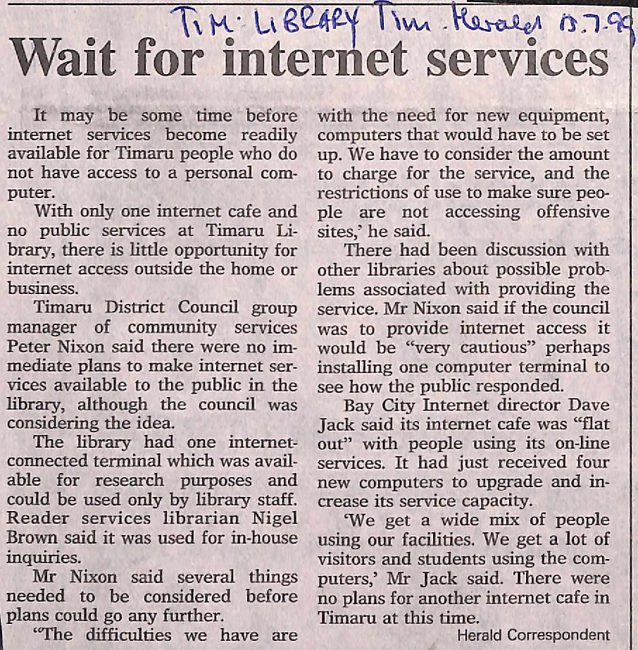 Wait for internet services