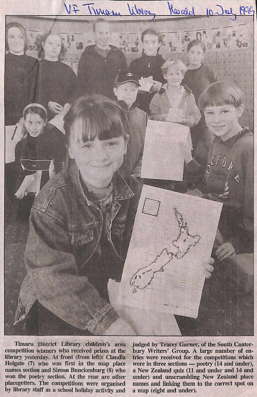 Timaru District Library children's area competition winners