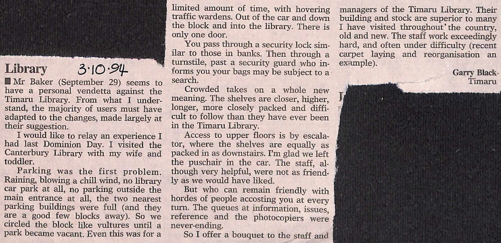 Letter to the editor: Library