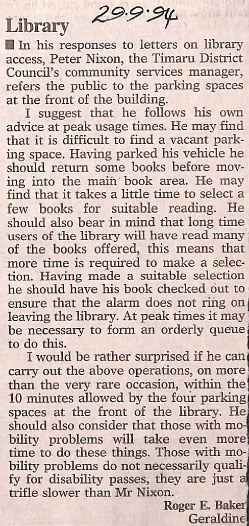 Letter to the editor: Library